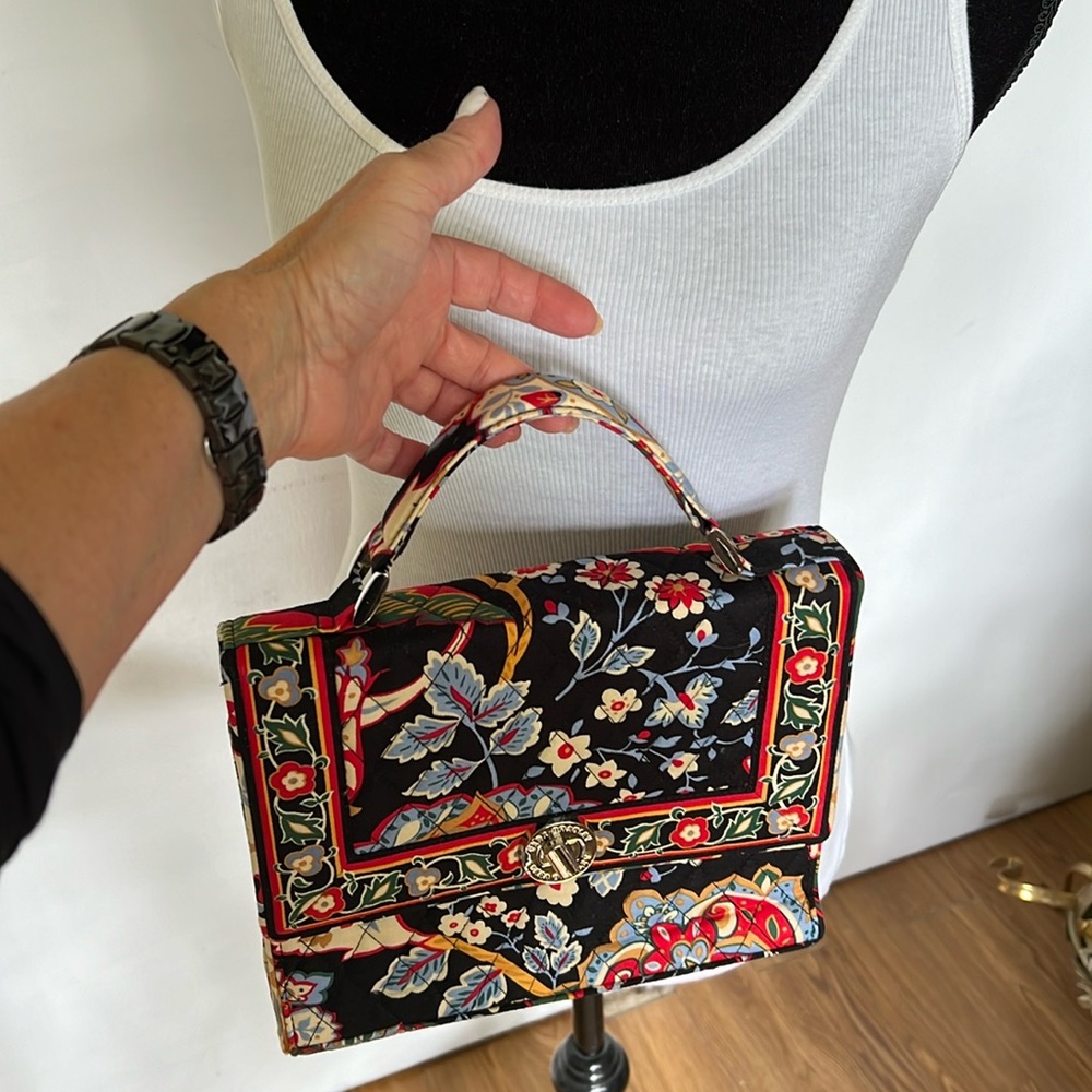 Vera Bradley Julia Versailles Pattern Top Handle & Convertible Detachable Strap - Picture 14 of 16